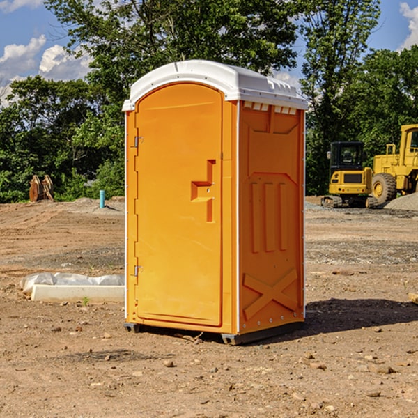 how often are the porta potties cleaned and serviced during a rental period in Tumtum